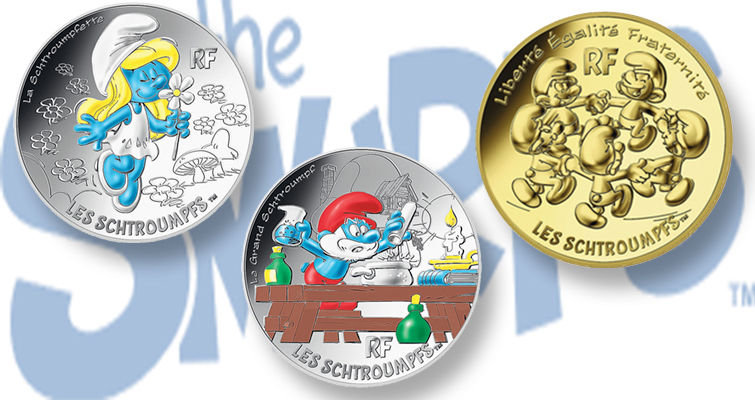 Francia celebra los Pitufos con 13 monedas de colección