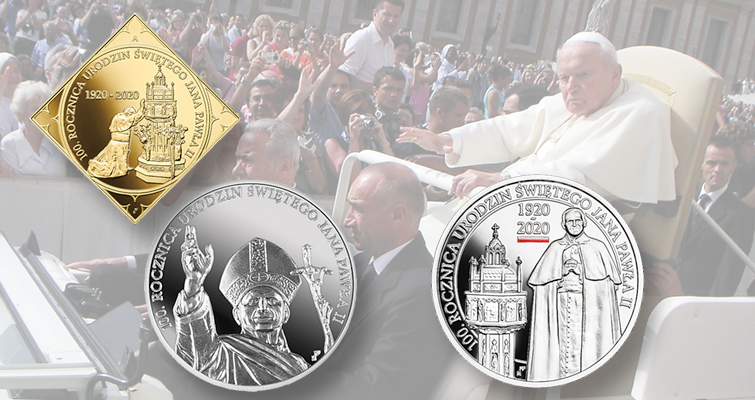 Polonia emite tres monedas en honor al Papa Juan Pablo II