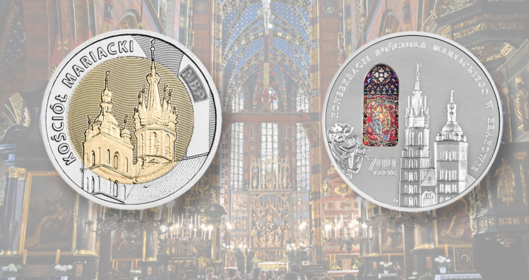 Polonia honra el aniversario de la iglesia de Cracovia con dos nuevas monedas