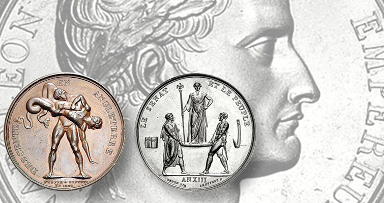 Las medallas napoleónicas ofrecen variedad de temas y diseños
