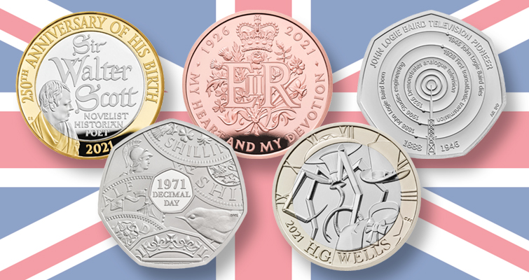 La Real Casa de la Moneda presenta monedas conmemorativas para varios aniversarios del Reino Unido en 2021