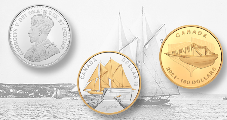 El buque «Bluenose» de Canadá aparece en los conmemorativos del centenario del barco