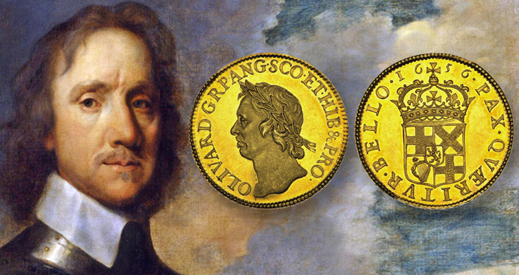 La moneda de oro de 50 chelines de Cromwell se dispara en una subasta en Londres