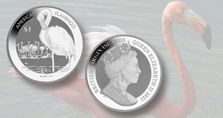 Pobjoy emite una moneda de plata en lingotes de flamencos de tirada limitada