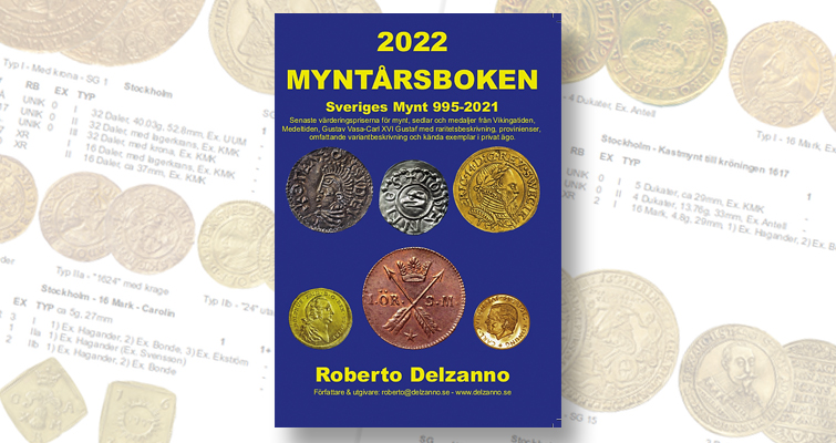 Un distribuidor estadounidense ofrece un libro sobre numismática sueca
