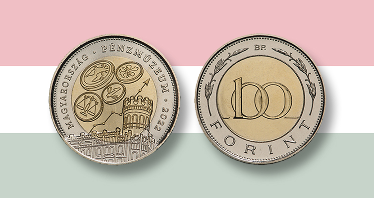 Hungría emite una moneda de 100 forints con motivo de la inauguración del museo del dinero