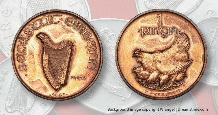 Un raro penique de patrón irlandés de 1927 protagoniza una subasta en Londres
