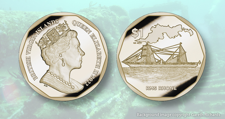 El barco del Royal Mail británico aparece en la serie de Pobjoy Mint