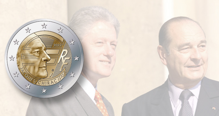 Francia desvela una moneda de 2 euros en honor al difunto presidente Jacques Chirac