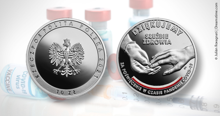 La nueva moneda polaca rinde homenaje al personal sanitario