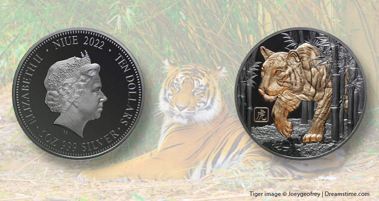 La moneda de plata de 5 onzas «Año del Tigre» continúa la serie