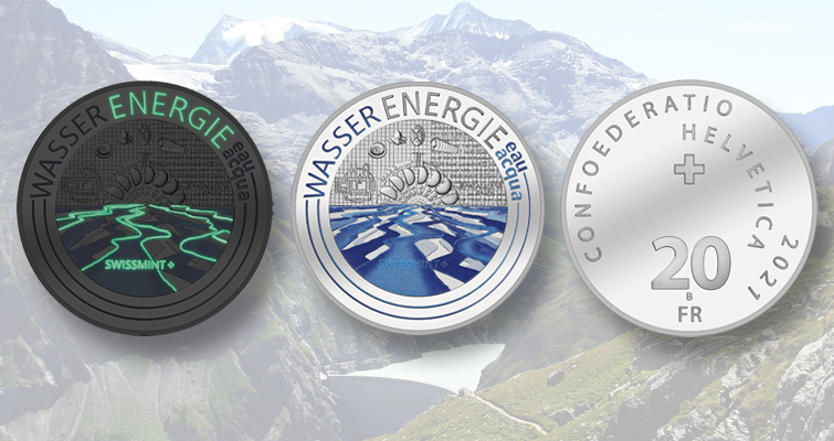 Swissmint explora la «energía del futuro» con una nueva moneda de 20 francos de energía hidráulica