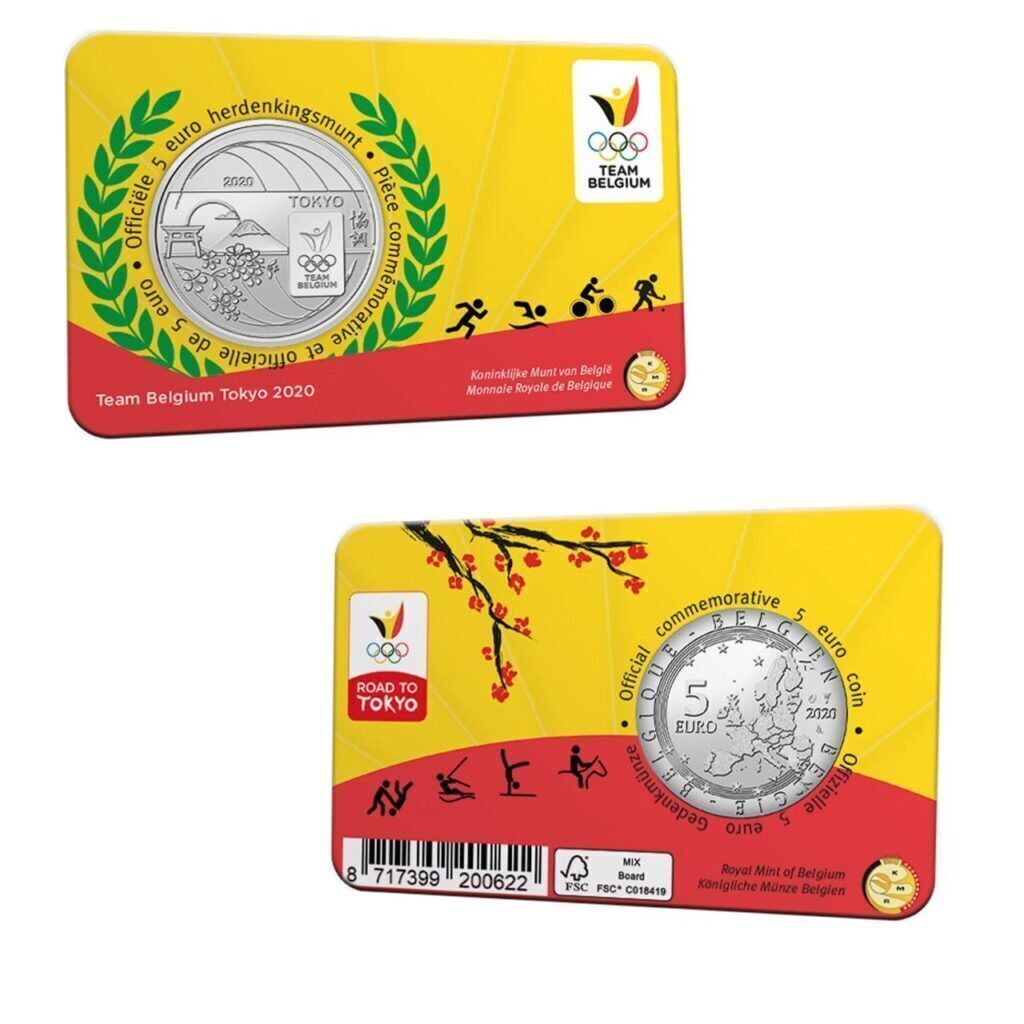 Moneda conmemorativa de 5 euros 2021 – TOKIO, equipo olímpico belga