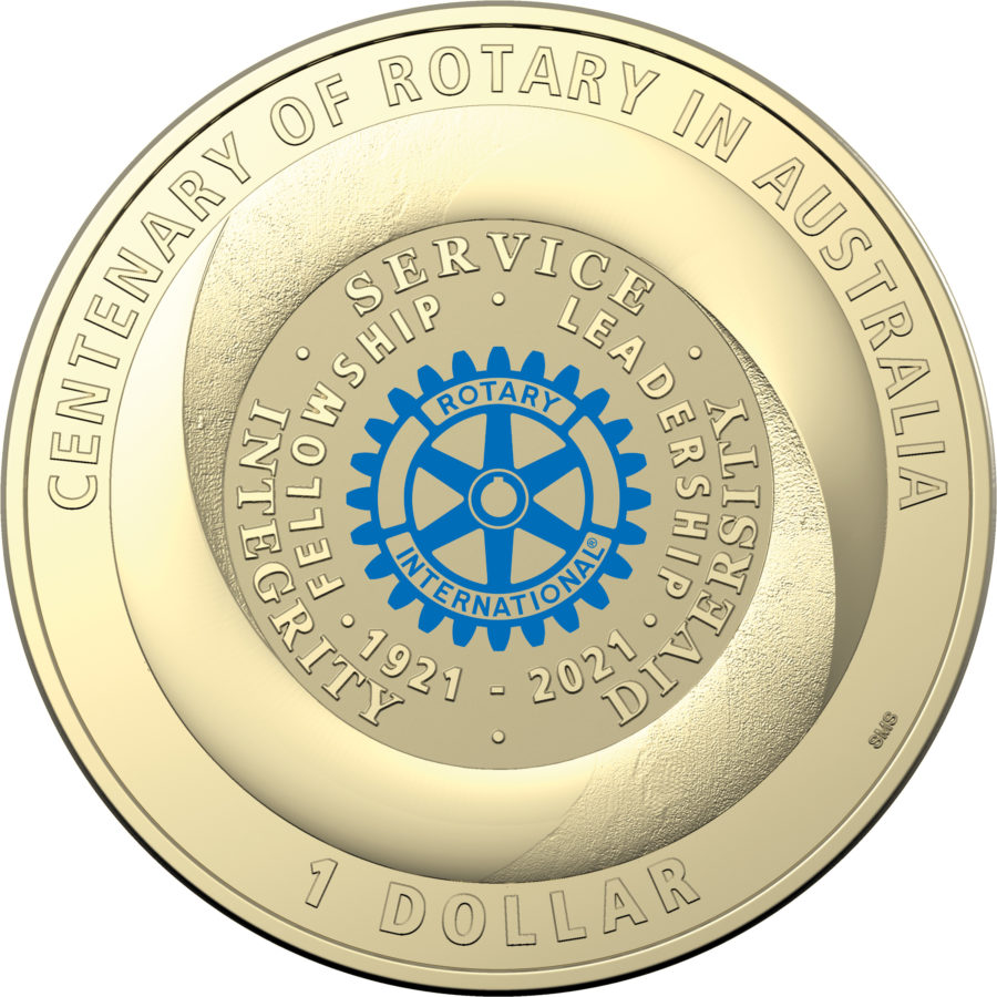 Monedas conmemorativas – 2021 Centenario de Rotary en Australia Monedas conmemorativas – 2021 Centenario de Rotary en Australia