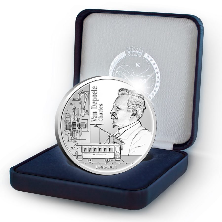 2021 belgas de 5 euros dedicados a Charles VAN DEPOELE
