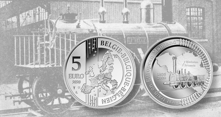 Bélgica celebra el hito del tren en una moneda innovadora