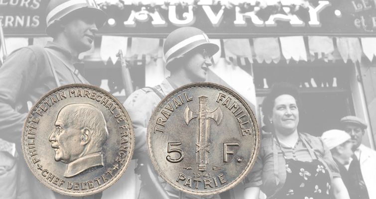 Moneda de la Francia de Vichy que nunca salió a subasta