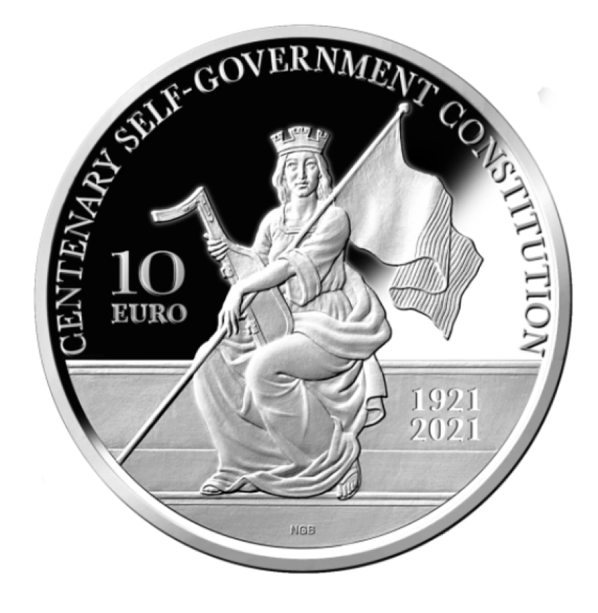 Moneda de plata de 10 euros – Centenario de la Constitución de Malta de 1921 Moneda de plata de 10 euros – Centenario de la Constitución de Malta de 1921