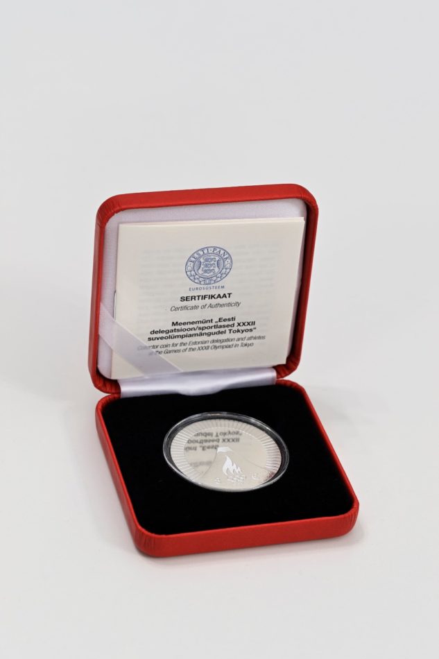 Moneda de 8 euros de Estonia para los Juegos Olímpicos de Tokio 2021