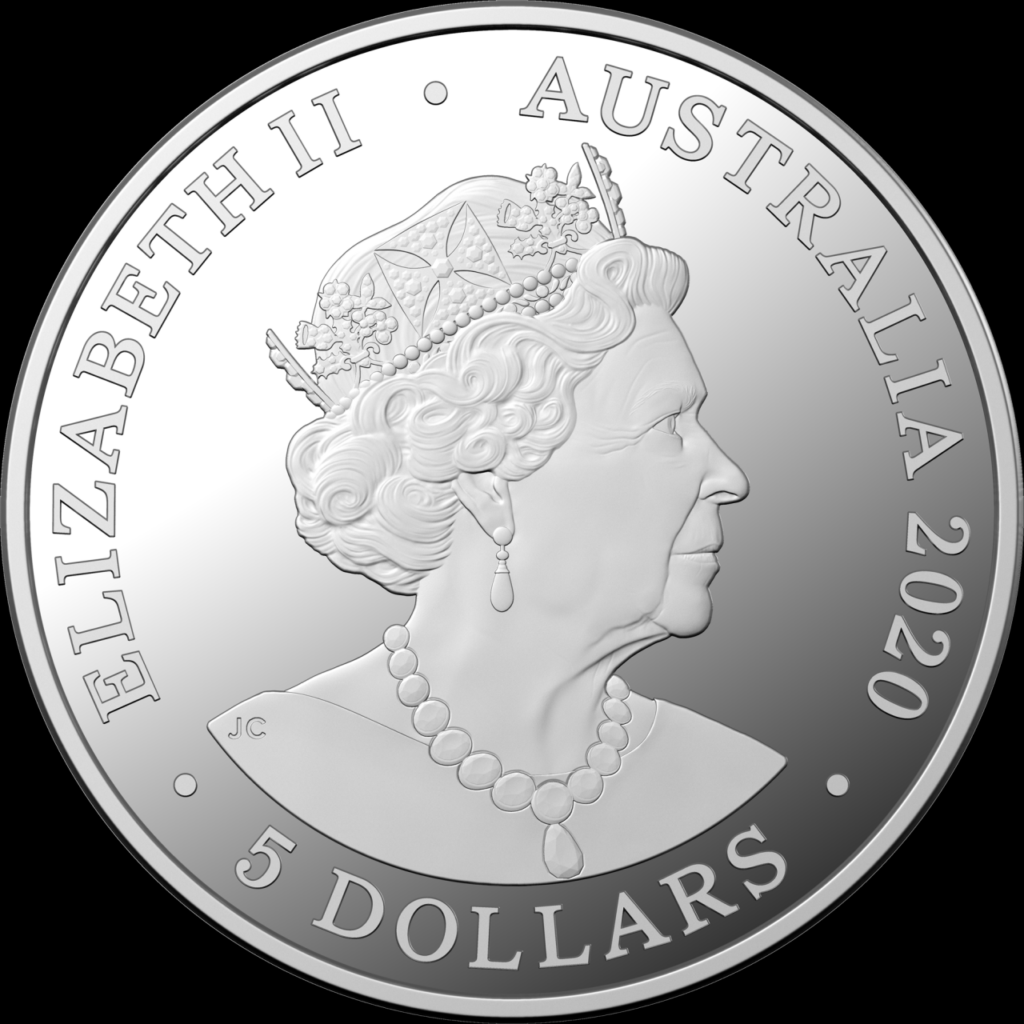 Australia celebra el final de la segunda guerra mundial con una moneda de plata de 5 AUD