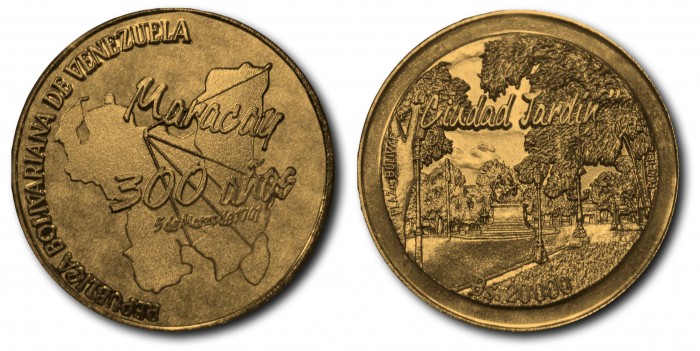 Moneda Conmemorativa de los 300 Años de la Fundación de la Ciudad de Maracay